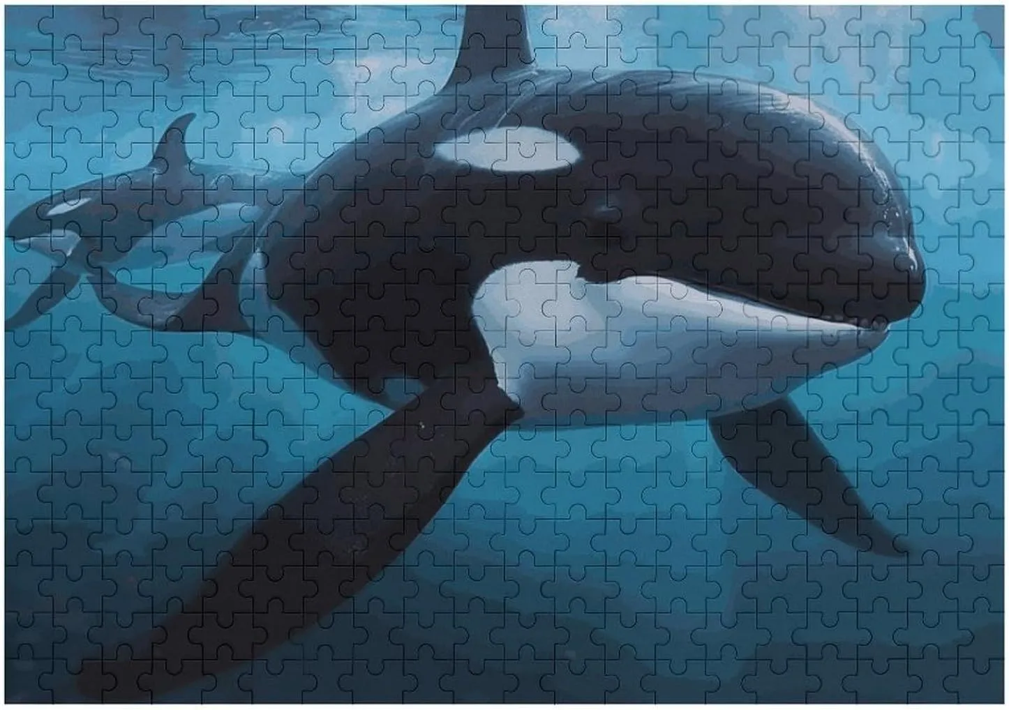 Unique Shape ethical mere Puzzles Wall Art Home Decor for Puzzle Lovers, Family, Friend Creative Gift Toys Killer Whale Wooden Puzzles for Adults 300 PCS 