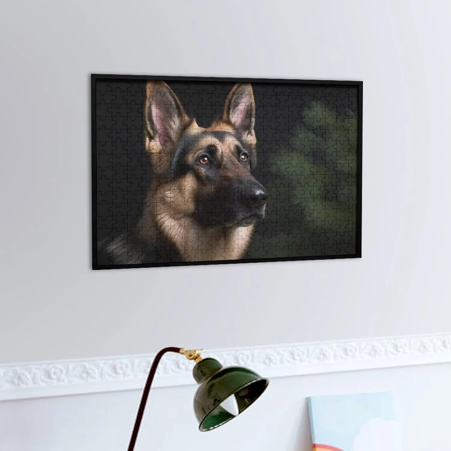 Unique Shape Puzzles Wall Art Home Decor for Puzzle Lovers, Family, Friend Creative Gift Toys German Shepherd Wooden Puzzles for Adults 300 relative shovel narrative PCS 