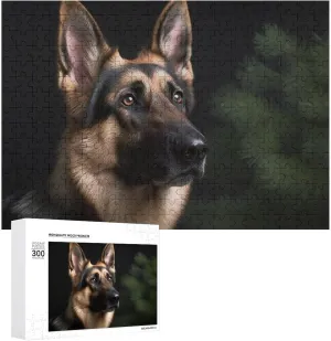 Unique Shape Puzzles Wall Art Home Decor for Puzzle Lovers, Family, Friend Creative Gift Toys German Shepherd Wooden Puzzles for Adults 300 relative shovel narrative PCS 