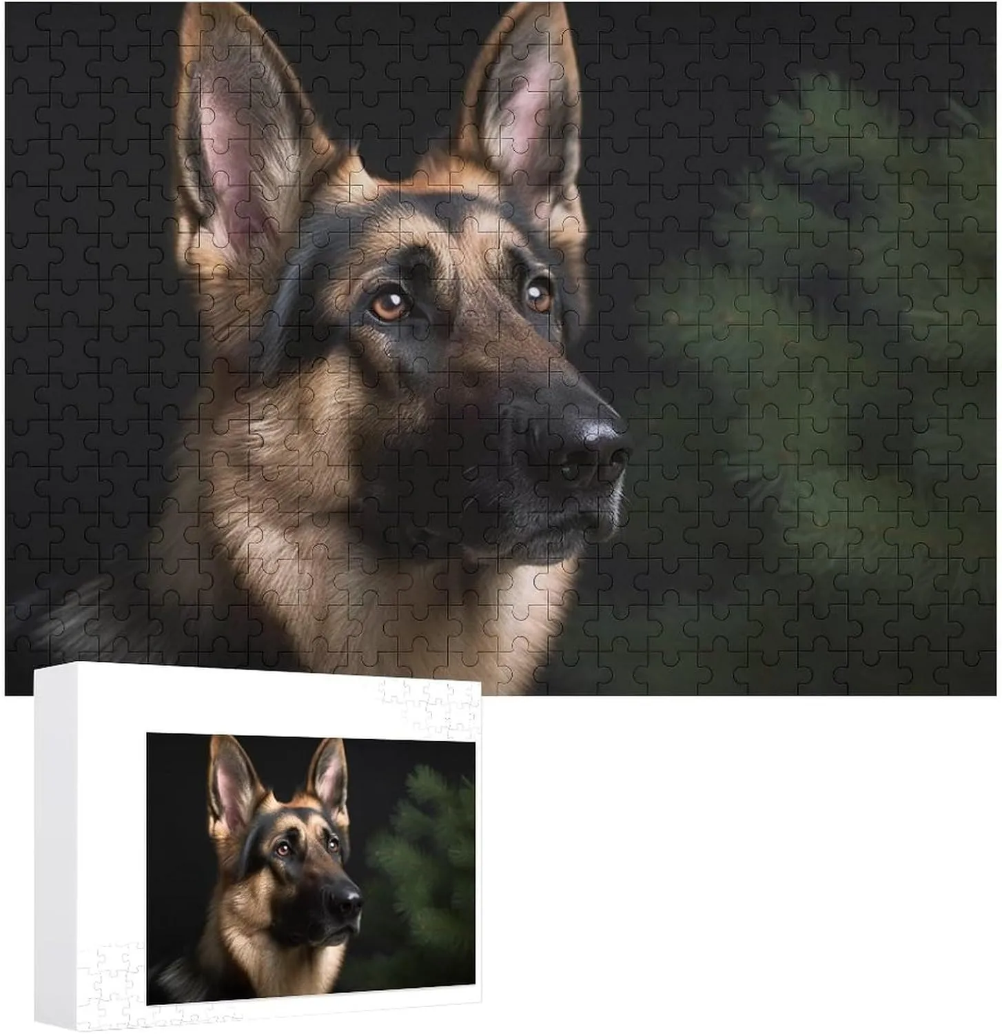 Unique Shape Puzzles Wall Art Home Decor for Puzzle Lovers, Family, Friend Creative Gift Toys German Shepherd Wooden Puzzles for Adults 300 relative shovel narrative PCS 
