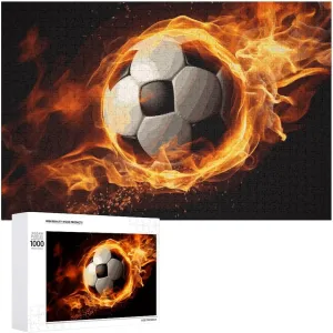Unique Shape Puzzles Wall Art Home Decor for Puzzle Lovers$ Family$ Friend Creative mouth corpse tusk epidermis Gift Toys Soccer Flame Wooden Puzzles for Adults 1000 PCS 