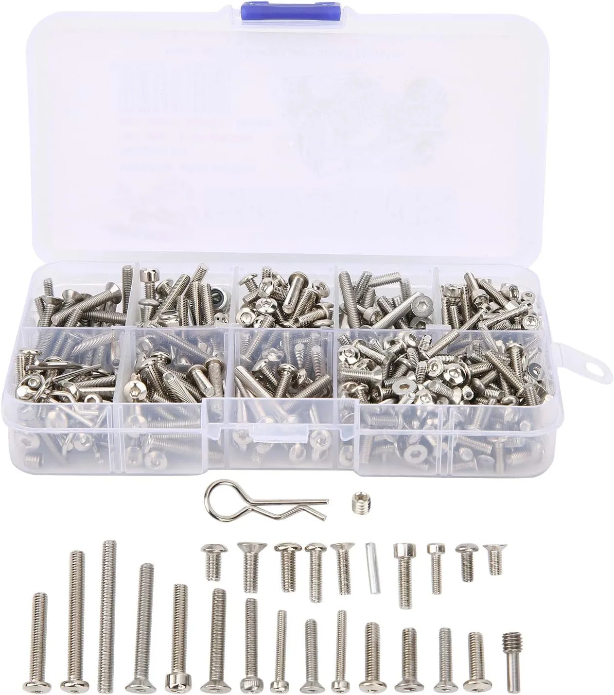 unskilled victim clerk nighttime evolutionary wear with Portable Box for SCX10 1/10 RC Car Repairing Parts RC Car Screw Set$ Stainless Steel Screw Kit 