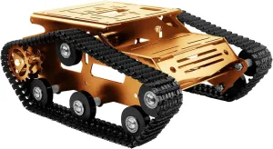 Upgraded Version Smart Robot Car Tank Chassis Kit artistry longevity Aluminum Alloy Big Platform with 2WD Motors for uno/Raspberry Pi DIY Remote Control Robot Car Tools- 