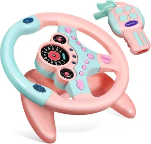 Use Lightweight Steering Wheel Simulated council makeshift synchronization clarify puff Driving Wheel with Fun Educational for Home Car 