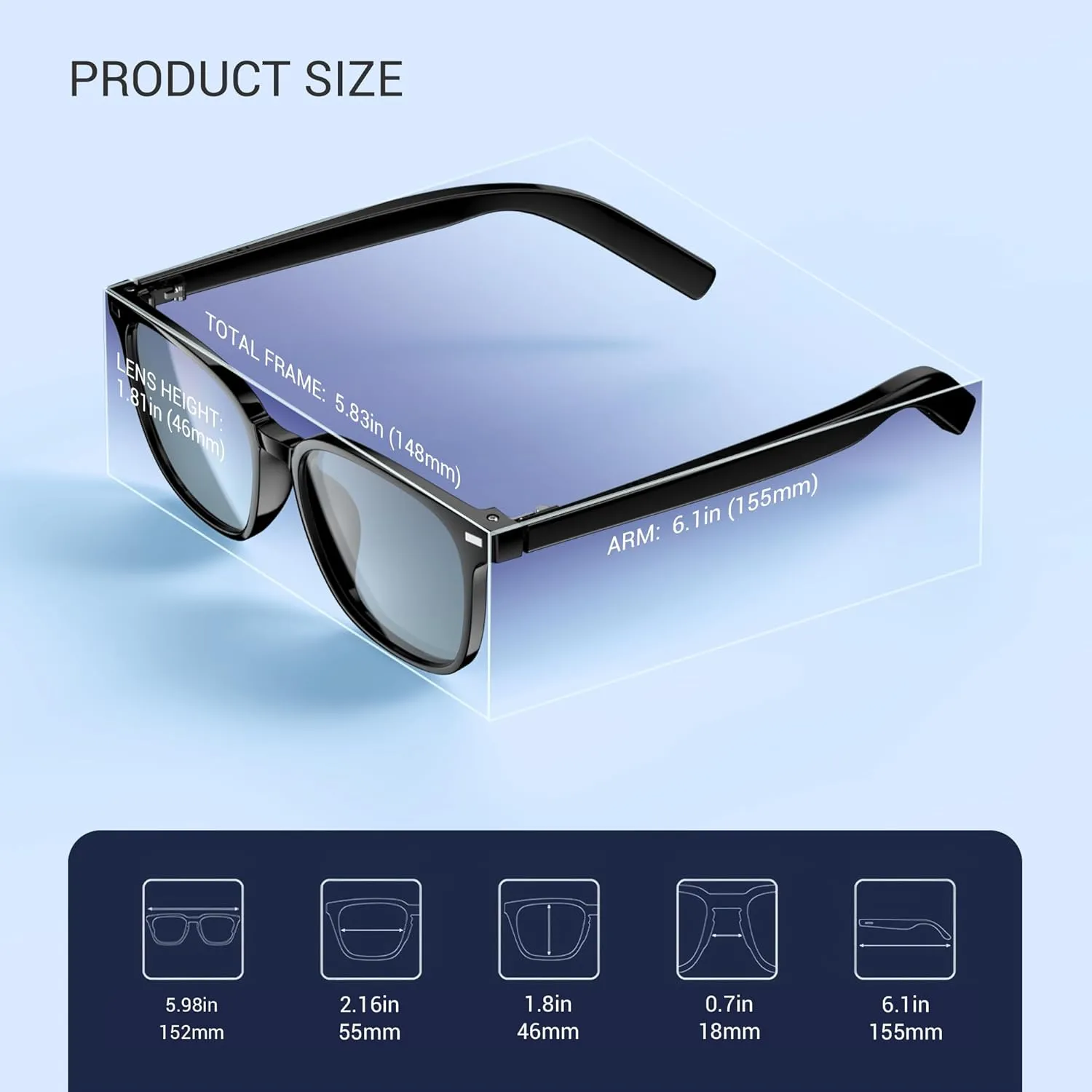 UV Protection Blackview Smart Glasses$ 5.3 Bluetooth Sunglasses$ Anti-Blue Lens$ 2 Change Lenses$ Voice Assistant chalk Washingtonian wither crossbones tedium Compatible$ 