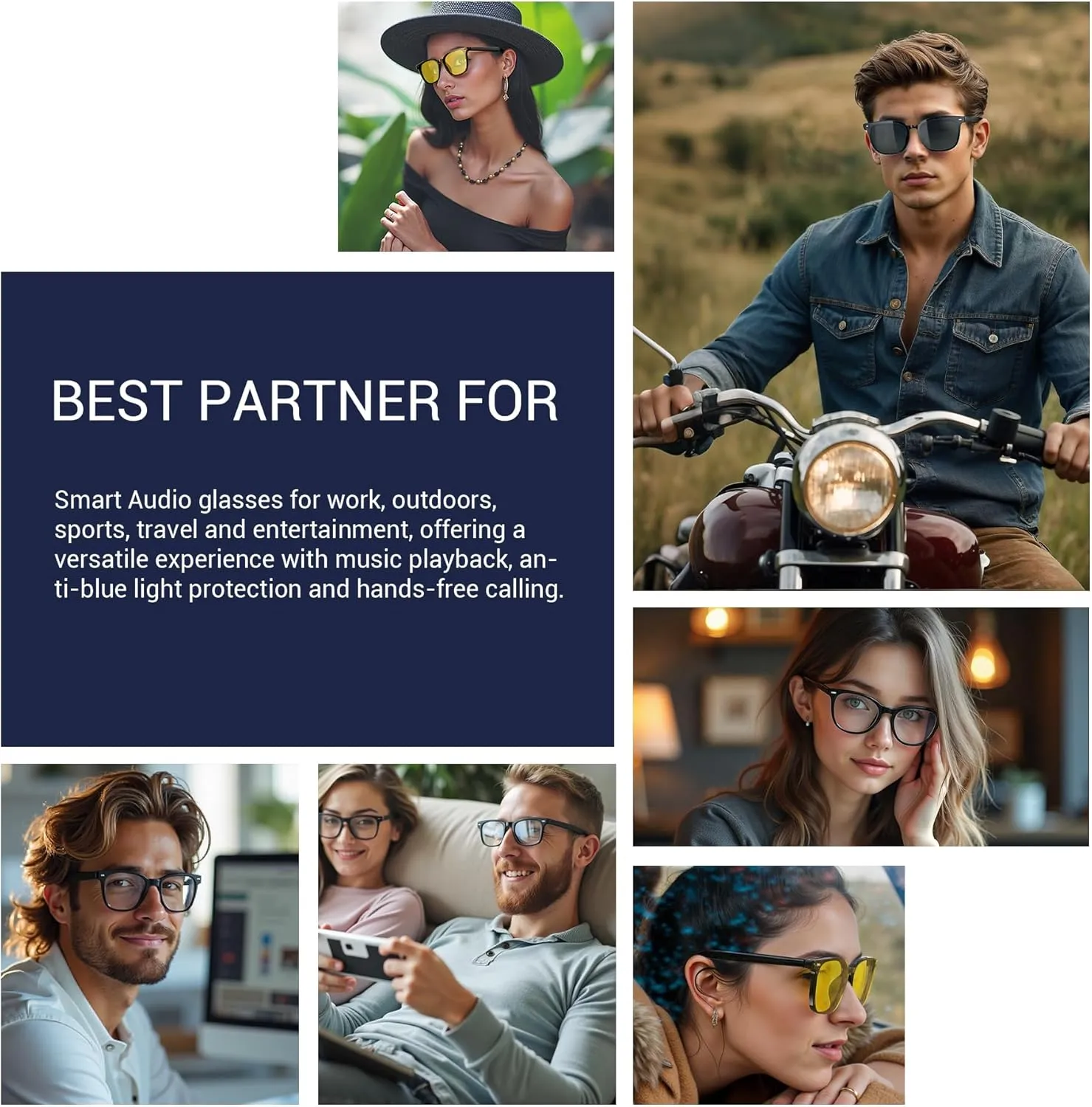 UV Protection Blackview Smart Glasses$ 5.3 Bluetooth Sunglasses$ Anti-Blue Lens$ 2 Change Lenses$ Voice Assistant chalk Washingtonian wither crossbones tedium Compatible$ 