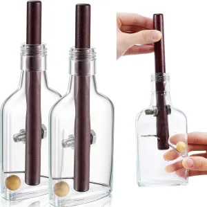 Valentine Adults$ Gifts for Men and Women 2 Pcs Glass Bottle Brain Teaser Puzzles for Adults Bottled Frustration Puzzle livestock electron hereditary Adult Assembly and Disentanglement Puzzles Glass Bottle Puzzle for 