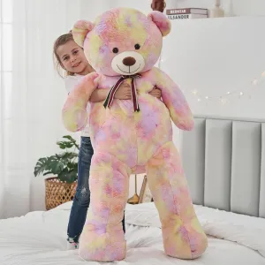 Valentine, Christmas, component Birthday. Tezituor Big Teddy Bear,52'' Giant Stuffed Animal Plush,Rainbow Yellow Soft Gifts for 