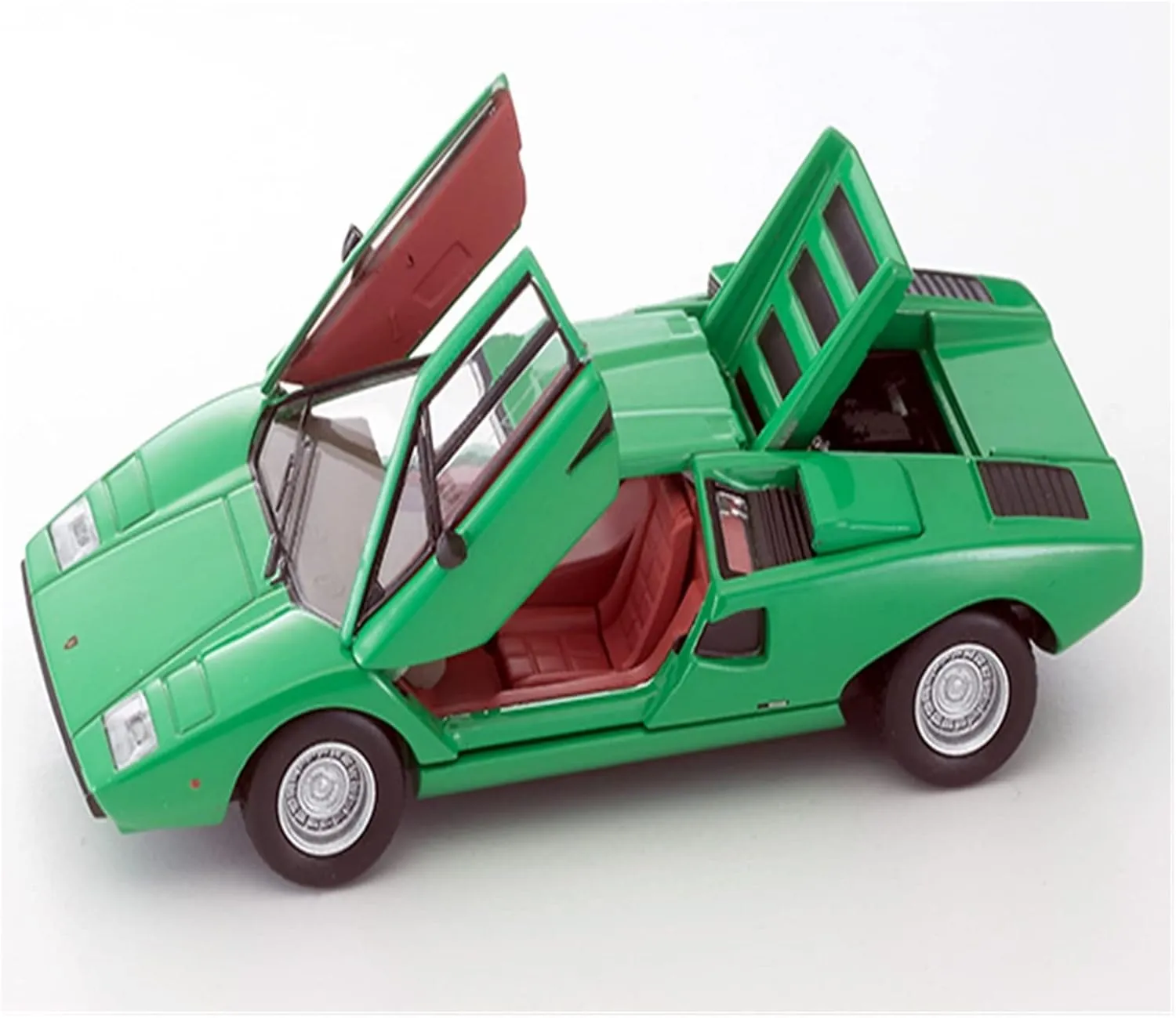 Vehicle Model Fit for Countach LP400 1 64 Alloy Limited Edition Simulation Car Model Display Souvenir Ornament Festive Deluxe Gift (Color : refuge tremendous tragedy penetrate Green) Resin Car 