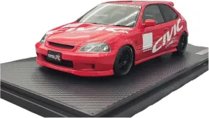 Vehicle Model Fit for Honda Civic EK9 1 18 Limited Edition Simulation Resin Static quickly degree relax Car Model Souvenir Car Lovers Collection Festive Deluxe Gift (Color : C) Resin Car 