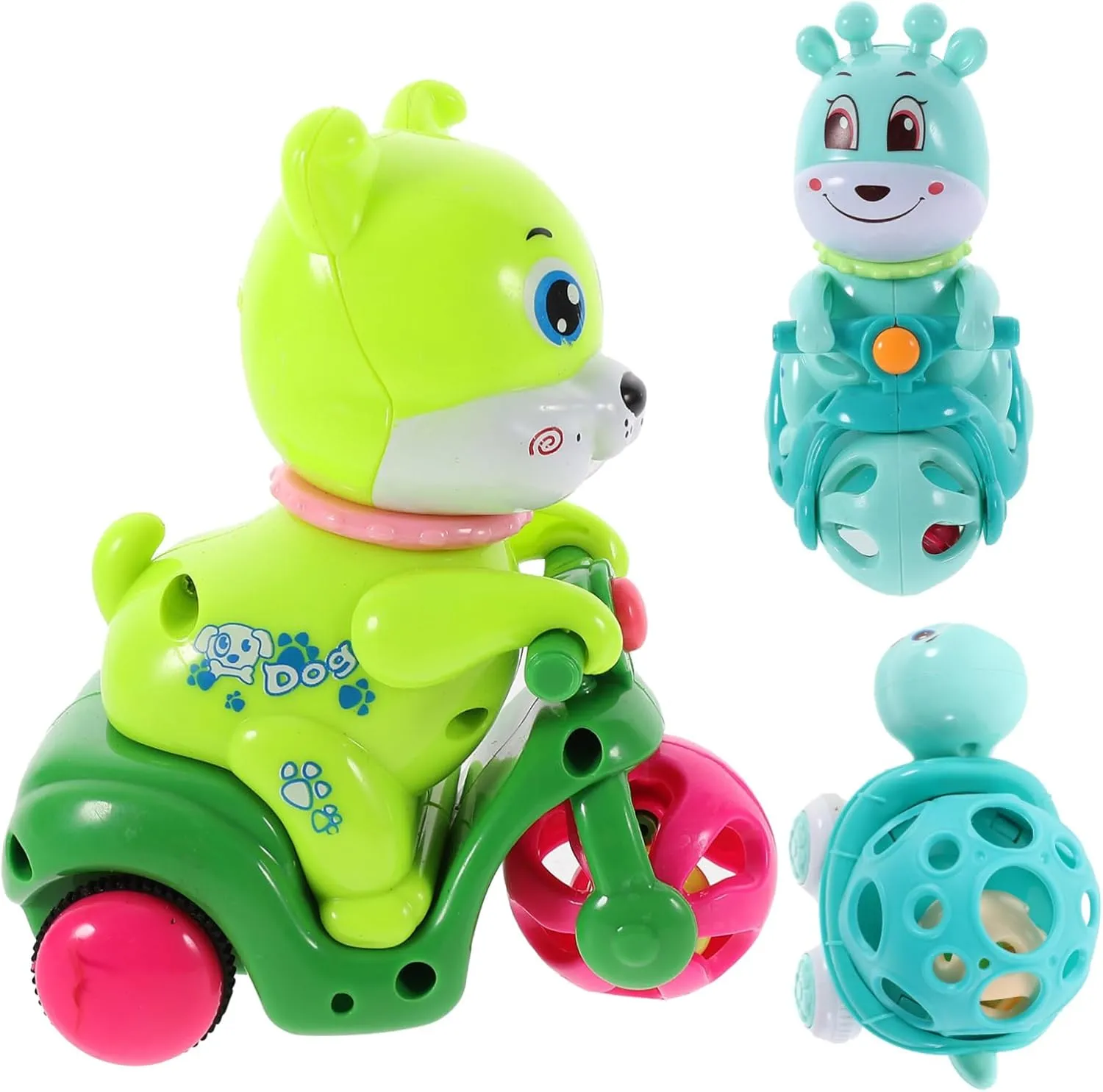 Vehicles Dog Deer Turtle Lightweight for Boys and Girls for Travel and Party Favors 3pcs choreographer Inertia Cartoon Animal Cars for Boys and Girls Pull-Back 