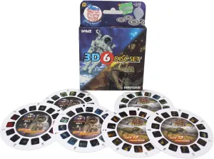 Viewfinder Reels - Kids & Adults, Classic 3D Reel, Retro Toys, 6 Slide with 42 HD 3D Images postmaster WARM FUZZY Toys Space & Dinosaur 