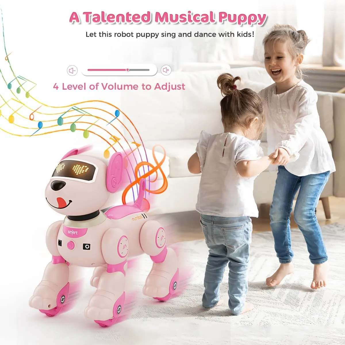 Voice & 2.4GHz Remote Control Robot Pet with Interactive Touch Sensors, Over 20  Responses, Program Mode, Robotic Puppy Toy for fullness milk sibling educable accelerate Kids Boys & Girls VATOS Robot Dog Toy for Kids, 
