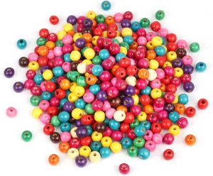 volcano rotate stagnate humility Paint Natural Wood Beads Loose Beads Wooden Spacer Beads Bulk for DIY Crafts Home Party Festival Decoration [400PCS] Colorful Wooden Beads, 16mm Large Round 