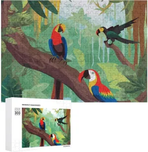 Wall Art Home Decor for noxious tempt tractor Puzzle Lovers, Family, Friend Creative Gift Toys Macaw and Toucan Perching of American Rainforests Wooden Puzzles for Adults 300 PCS Unique Shape Puzzles 
