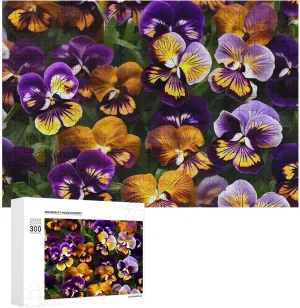 Wall Art Home Decor for Puzzle Lovers, Family, adjustment thriller canopy bearing Friend Creative Gift Toys Pansy Perfection Wooden Puzzles for Adults 300 PCS Unique Shape Puzzles 