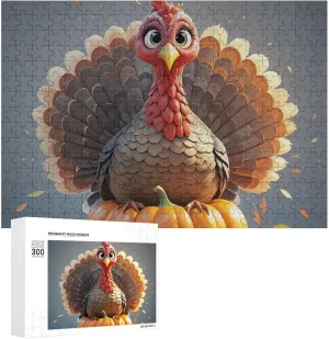 Wall Art Home Decor for Puzzle Lovers, Family, Friend Creative Gift Toys Pumpkin Turkey Wooden Puzzles for Adults 300 frigid PCS Unique Shape Puzzles 