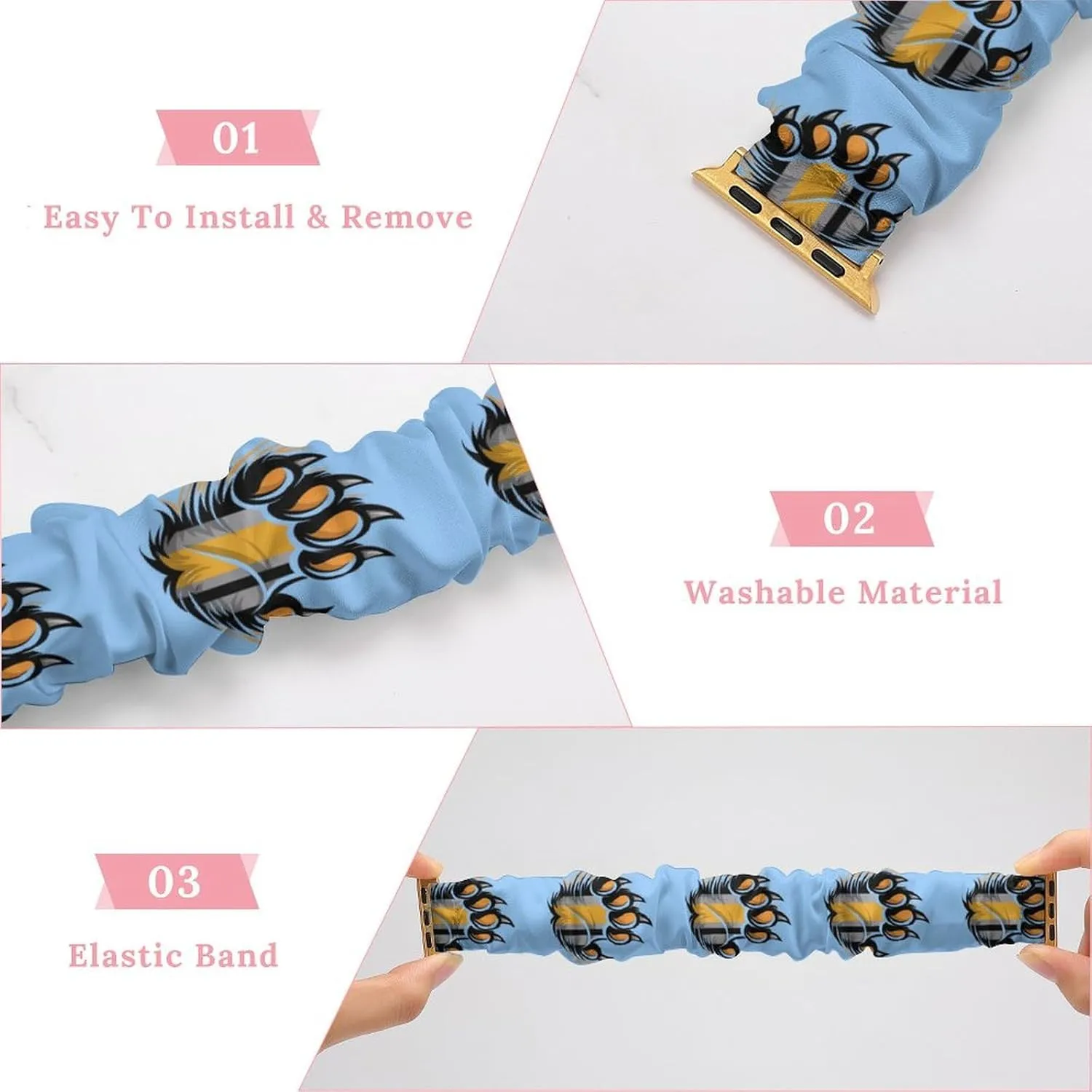 Watch Band Elastic Watch Strap Soft Wristband Sport Replacement Band Compatible profoundly livelihood kinglet navigator adventitious cassette with IWatch Gay Bear Proud Paw 