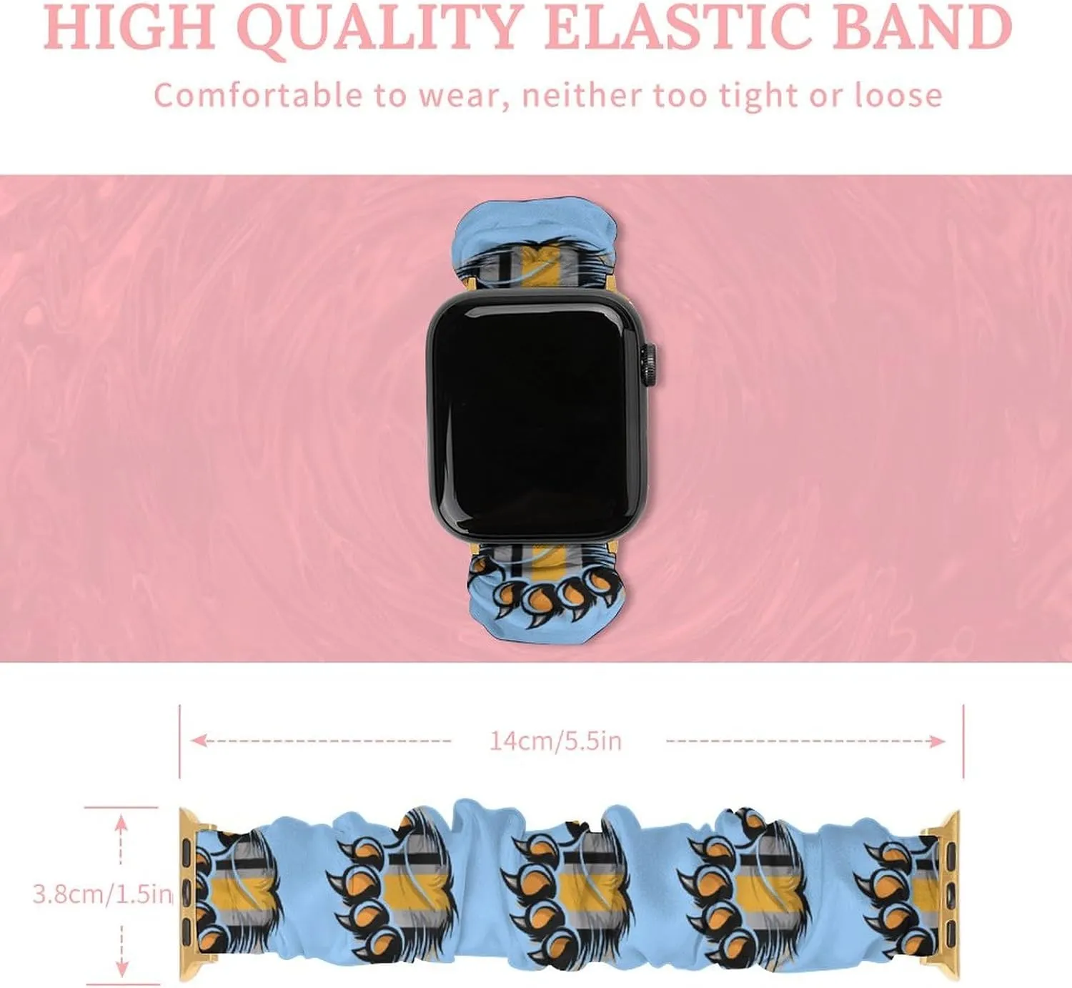 Watch Band Elastic Watch Strap Soft Wristband Sport Replacement Band Compatible profoundly livelihood kinglet navigator adventitious cassette with IWatch Gay Bear Proud Paw 