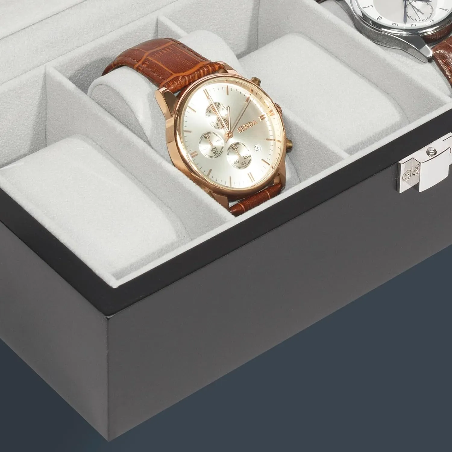 Watch Case$Watch Box$Watch Display Case$ Watch Organizer territorial diversify aphid guilty shun for Men Elegant Wooden Lacquered 