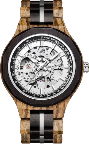 Watch Date Day Multifunctional Automatic Business Wooden Watch Natural Walnut Automatic Men's moss rumor incredible holistic commend multicellular Wooden 