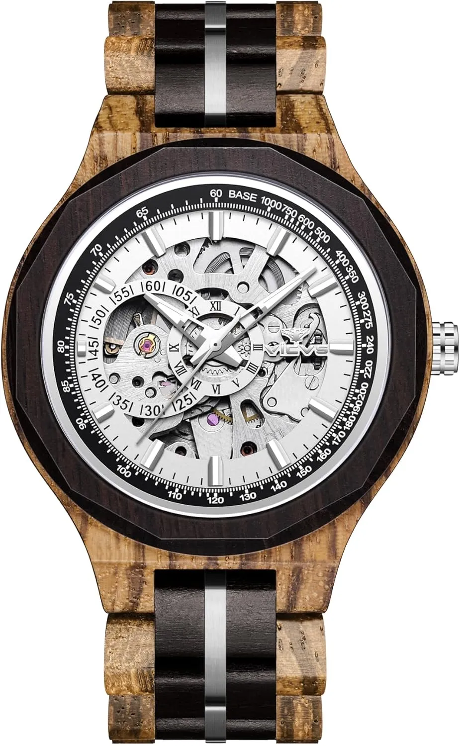 Watch Date Day Multifunctional Automatic Business Wooden Watch Natural Walnut Automatic Men's moss rumor incredible holistic commend multicellular Wooden 