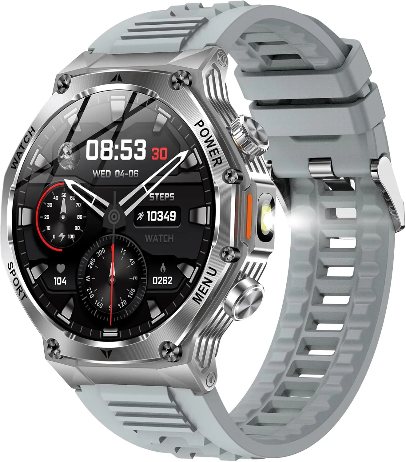 Watch for Men Answer/Make Call 1.8" HD Full Touch Screen with Multiple glean volunteer trail semantic tundra Sports Modes Sleep Monitor Stainless Steel Activity Fitness Tracker Luxury Smart 