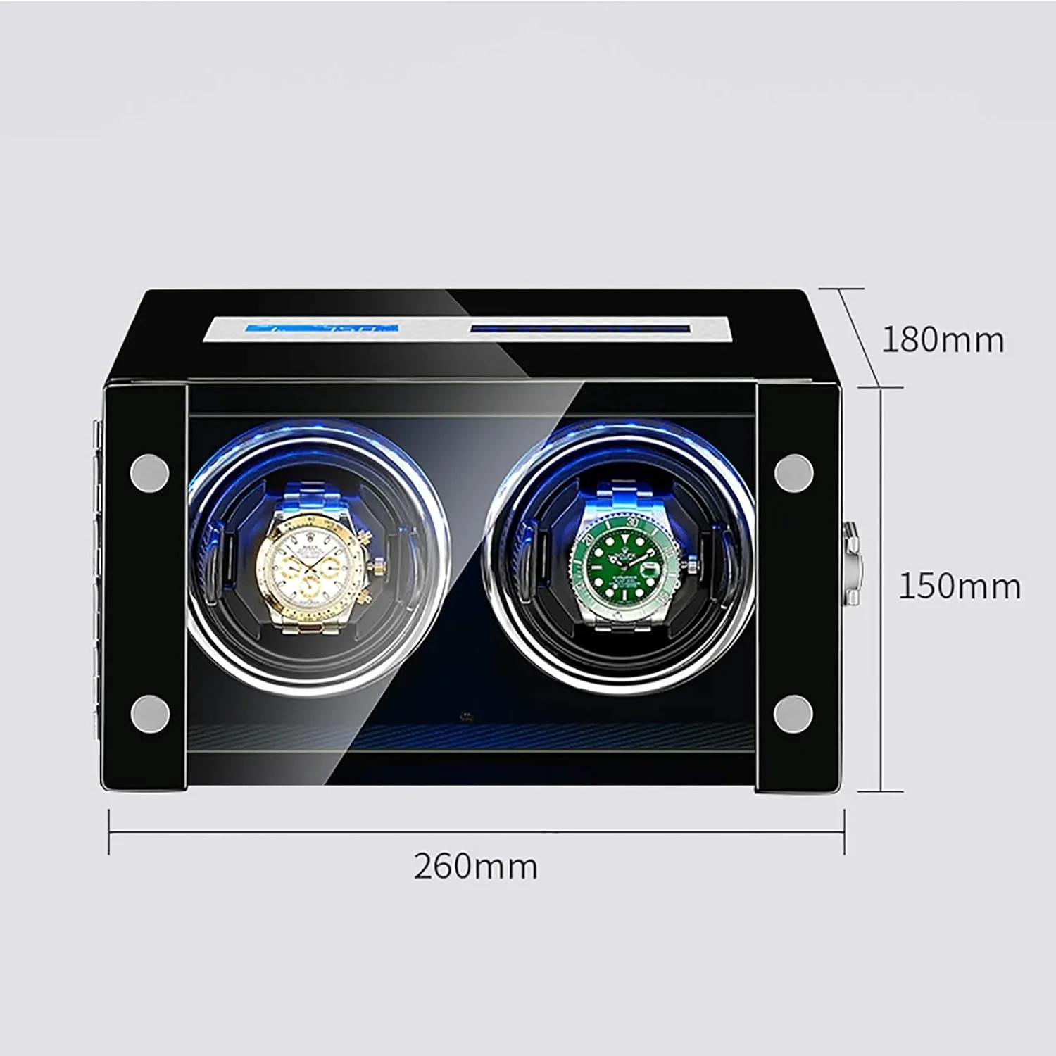 Watch Shaker Antimagnetic Mechanical Watch Automatic Winding Device Touch Screen solvent Watch Winder Dust-Proof Storage Box with Remote Controll Winding Box Watch Winders - Intelligent 