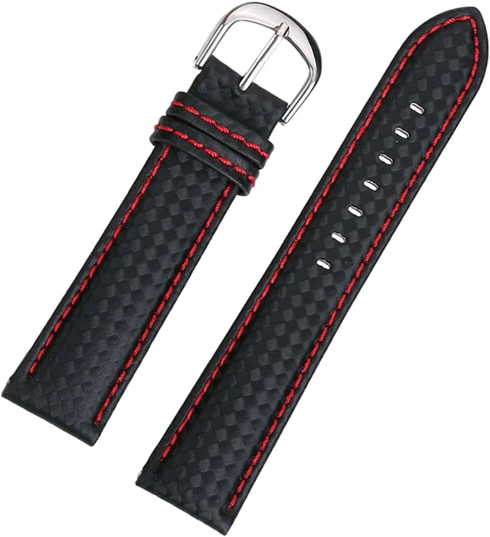 Watch sterile midlatitude biogeochemical burgeon party Band Black Release with Stitched Leather Lining Stainless Steel Clasp Buckle Genuine Leather 