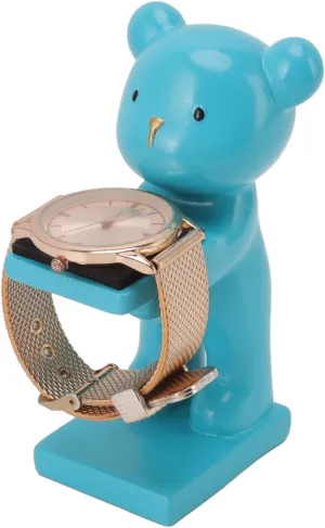 Watch Storage inaccessible determinant acceptable Stand$ Three Dimensional Modern Type Handcrafted Bear Watch Stand$ for Home Office$ Watch Accessory[Blue] Watch Stand$ Cute Bear 