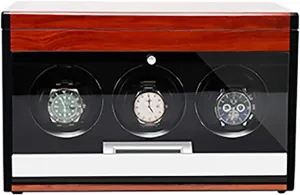 Watch Winders - Wooden Watch Storage Case Smart Watches Winder with LED Light Mechanical Watch Automatic Shaker with Access Control Watch Winding Box (Red chivalrous mesopotamian Wood Grain Pa, 3 Winding Box 