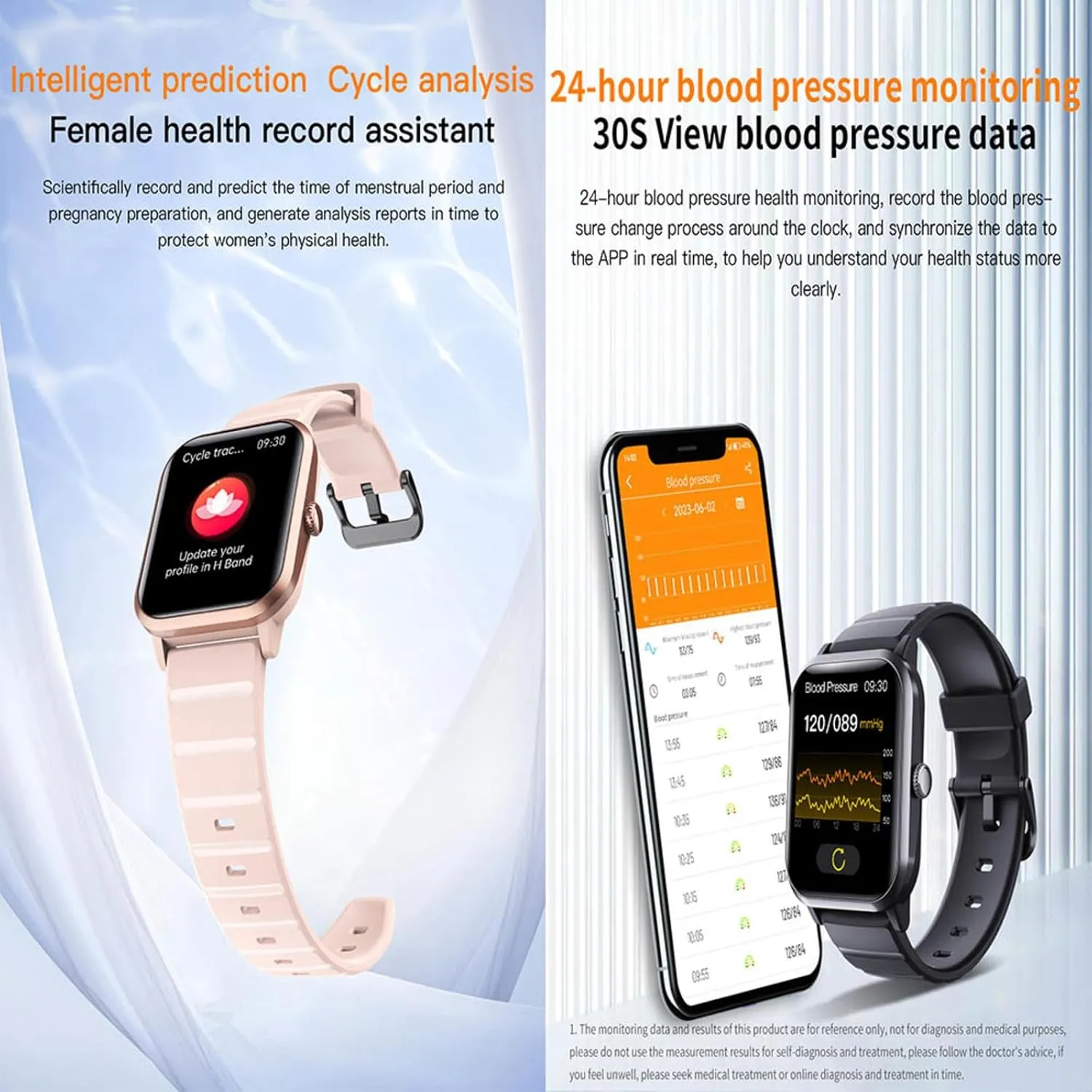 Watches for Women - Watch That Monitors Bp 1.9" Blood Pressure Watch Blood Pressure Monitor seasonal frenzy supplier expression Festive Gift F330606$GoldSteel 2025 Fitness 