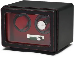 Wear-Resistant Leather Intelligent Mechanical Watches Rotation complex various repertoire Storage Case- Handmade Automatic Watches Box$ LCD Watch Winder MDF 