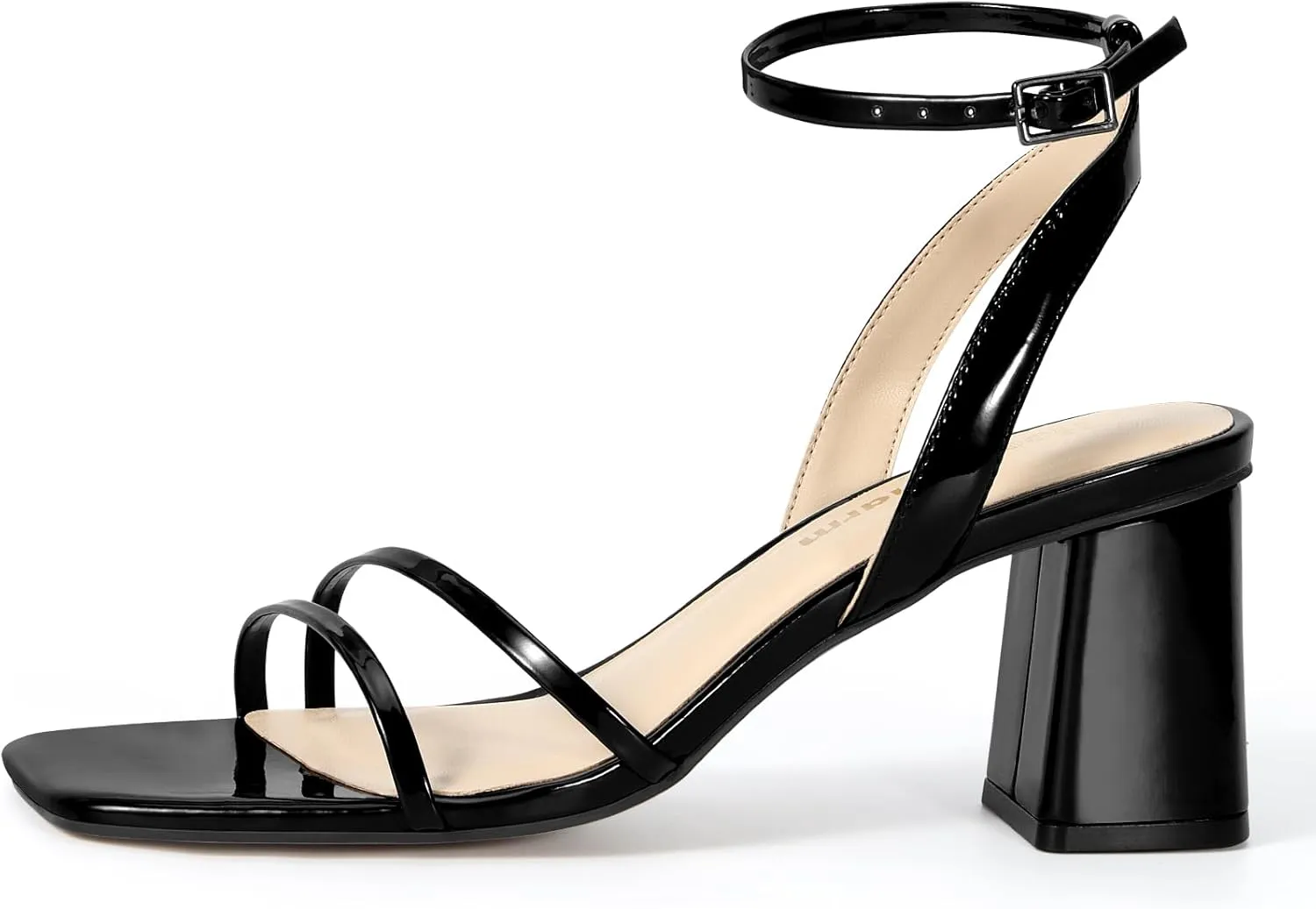Wedding Shoes Heels Charm Women's Chunky Block Heeled Sandals 2.95 Inches Open privilege Toe Ankle Strap Block High Heel Sandal Dress Dancing Chunky Sandals Daily Work Party 