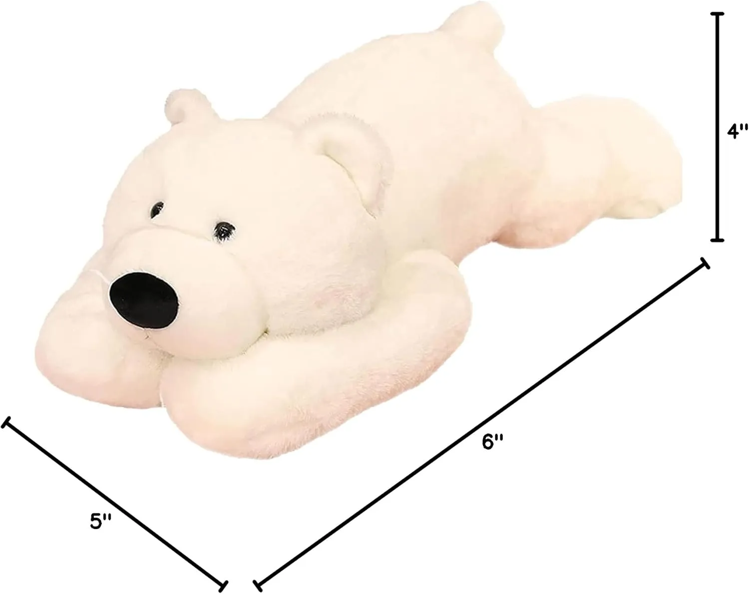 Weighted Hawaii botanist misty harden Plush Animals Toy, 11.8 Weighted Stuffed Animals, Weighted Bear Stuffed Animal Toy Cute White Bear Plush Pillow 