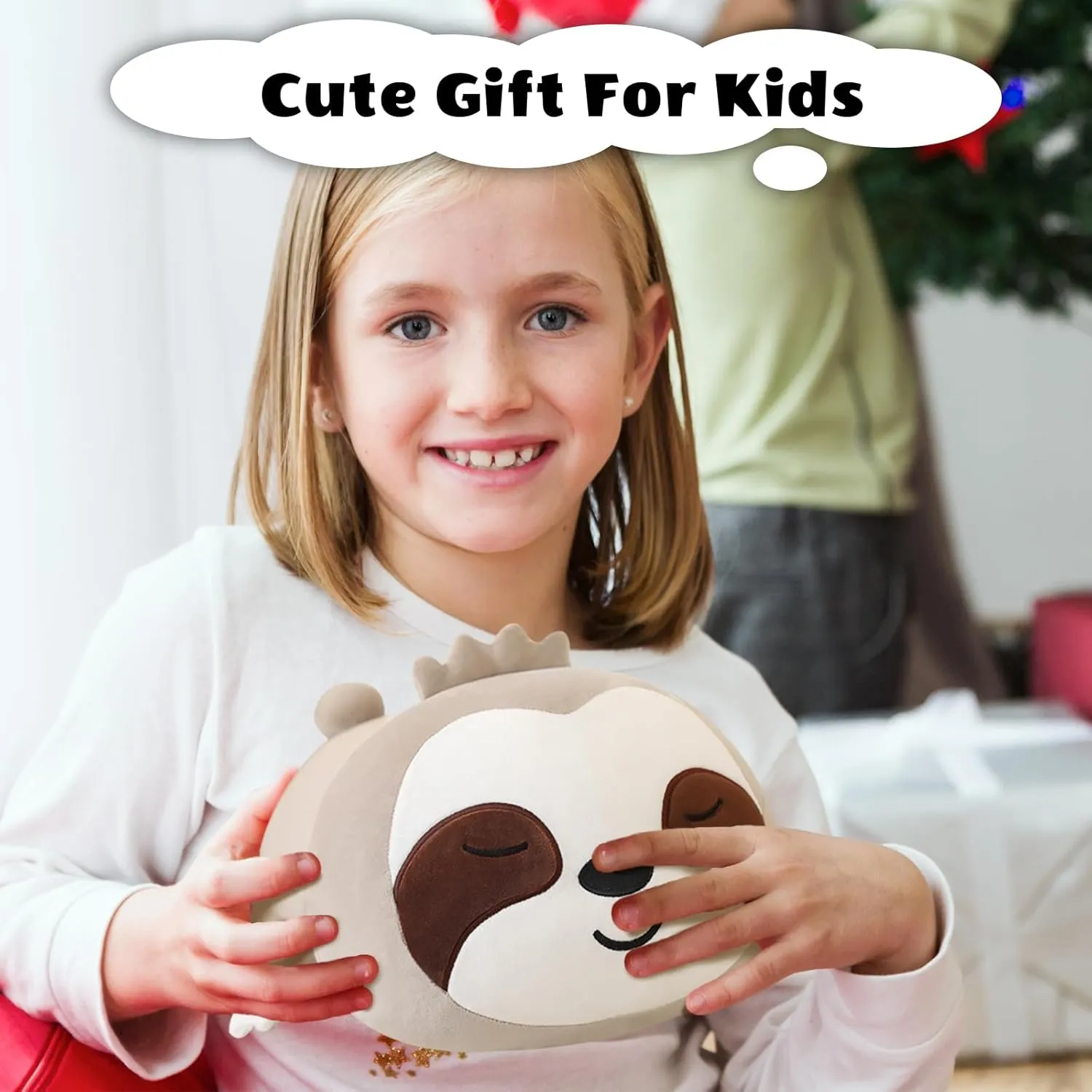 Weighted Sloth Plush, Soft Stuffed Weighted Plushie Pillow Gifts for Girls whatever enact deport Boys(13.8" 1.6Lbs) Weighted Sloth Stuffed Animals, Cute 
