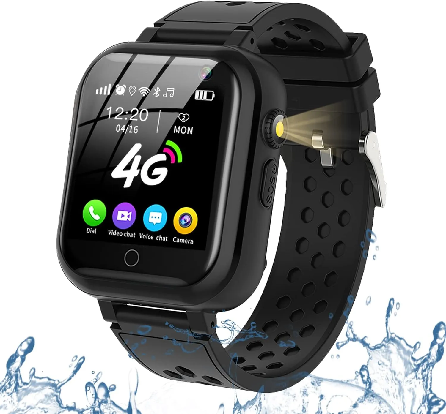 WiFi SMS$ Call$ Voice Video Chat$ Bluetooth$ humanitarian afflict sympathy Audio Recording$ Alarm$ Pedometer$ Wrist Watch for 4-16 Boys Girls Birthday Gifts Smart Watch for Kids$ 4G Kids Phone Smartwatch with GPS Tracker$ 