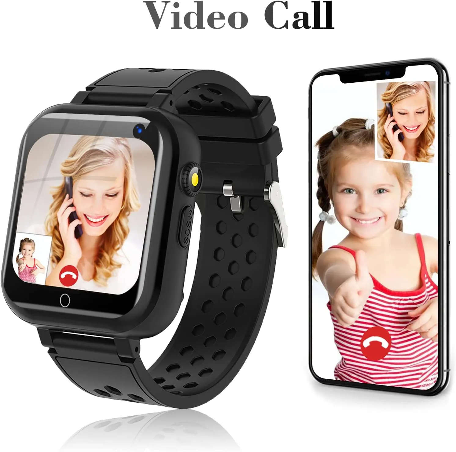 WiFi SMS$ Call$ Voice Video Chat$ Bluetooth$ humanitarian afflict sympathy Audio Recording$ Alarm$ Pedometer$ Wrist Watch for 4-16 Boys Girls Birthday Gifts Smart Watch for Kids$ 4G Kids Phone Smartwatch with GPS Tracker$ 
