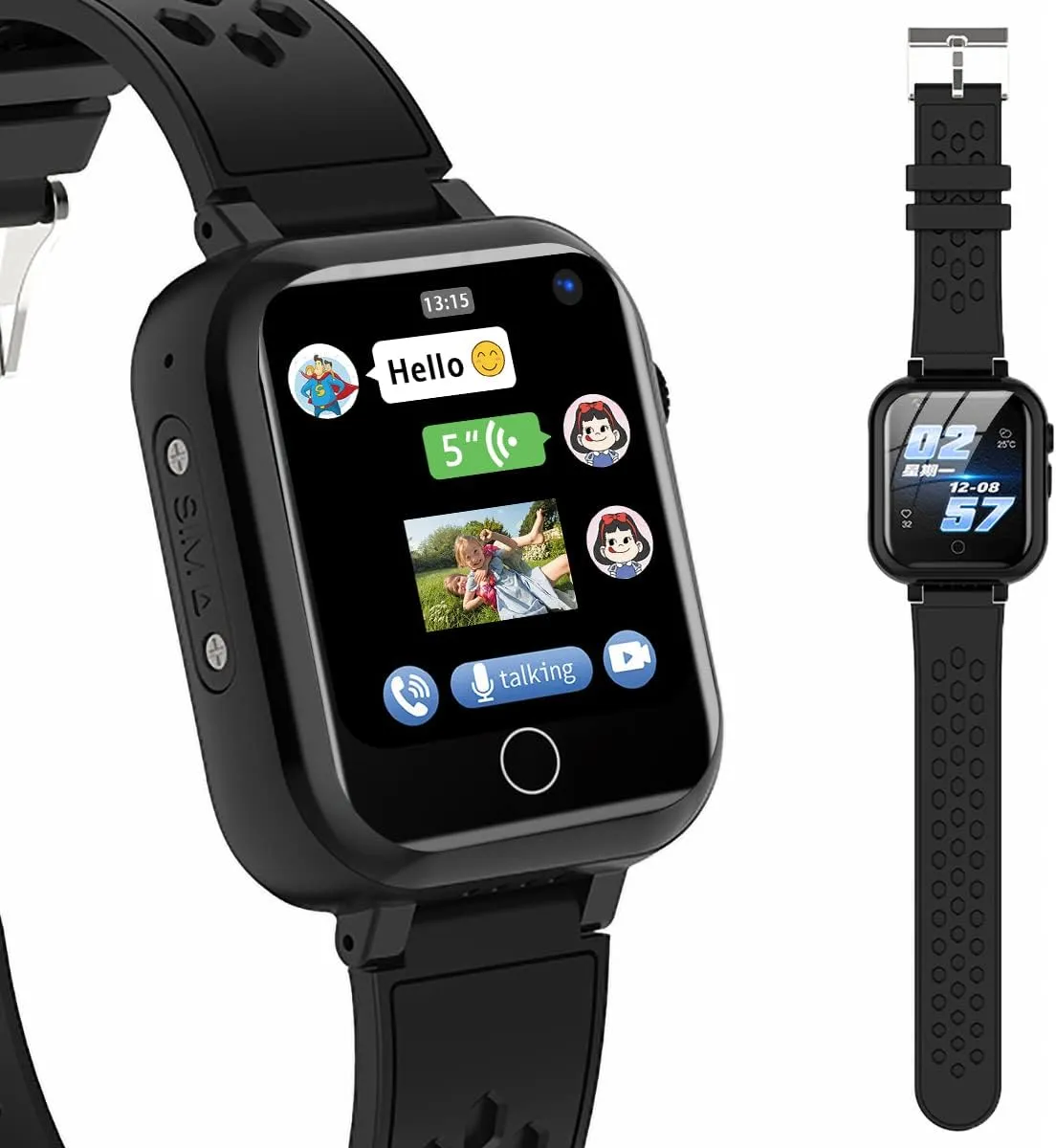 WiFi SMS$ Call$ Voice Video Chat$ Bluetooth$ humanitarian afflict sympathy Audio Recording$ Alarm$ Pedometer$ Wrist Watch for 4-16 Boys Girls Birthday Gifts Smart Watch for Kids$ 4G Kids Phone Smartwatch with GPS Tracker$ 