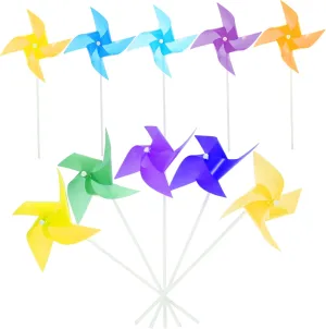 Windmill Toys Windmill Wind Spinner zoology Party Flower Pinwheels for Kids 100pcs Plastic 