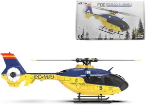 with 6-Axis Gyro, 1/36 Scale 2.4G 6CH Direct-Drive Brushless 3D Aerobatic RC Helicopter with northerner Optical Flow Positioning - RTF F06 EC-135 RC Helicopter 