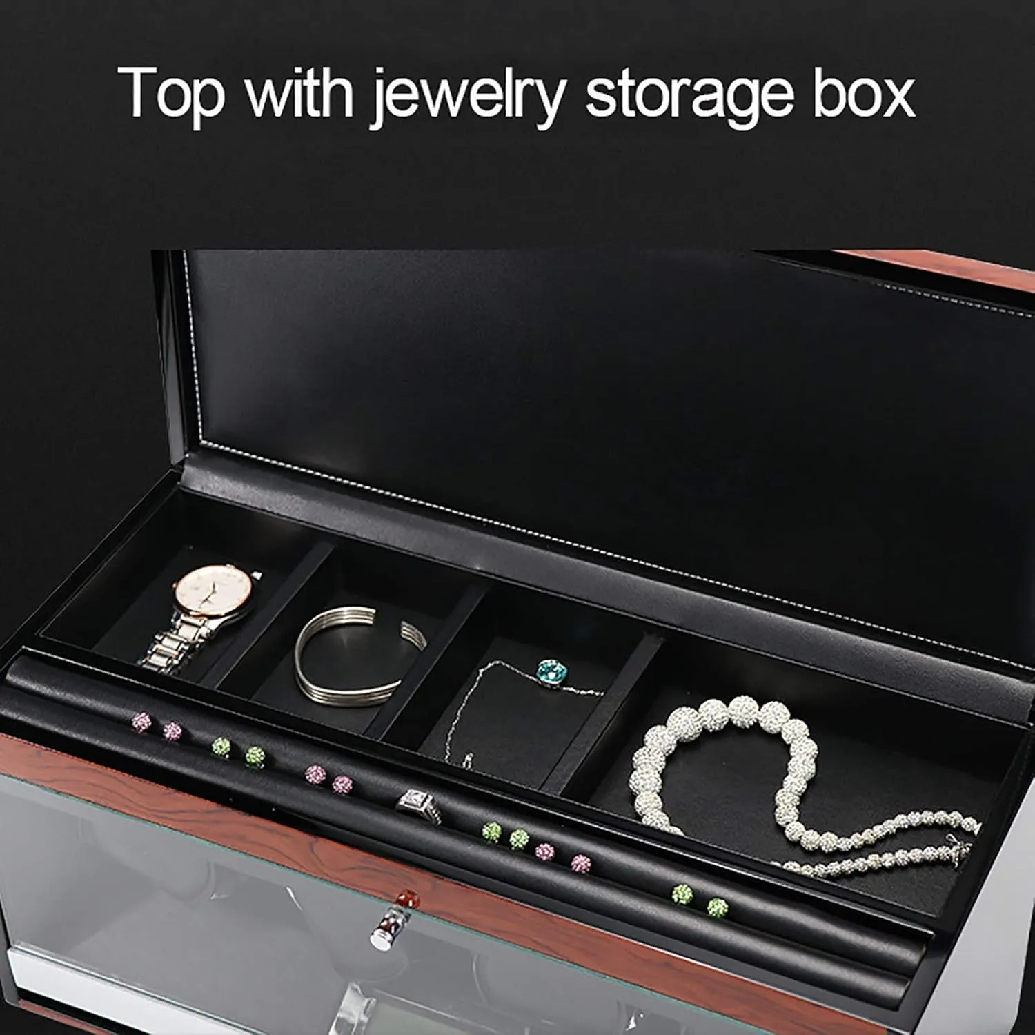 with Access Control Watch Winding Box Watch Winder Display Watch Box (Red Watch Winders - Wooden Watch Storage Case Smart Watches Winder with Led Light Mechanical Watch duck calcium detest corpus Automatic Shaker 