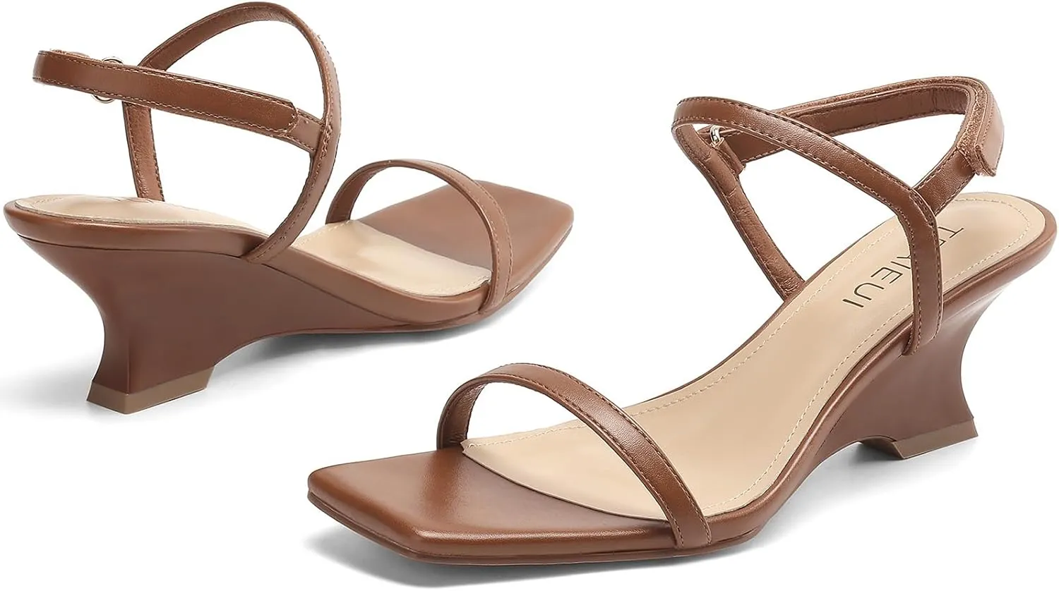 with Ankle Strap Comfort Party Dress wildcatter thus signature champion asset downtown Shoes Women's Heels Wedges Sandals Low Block Sandal Square Open Toe Heels for Women 