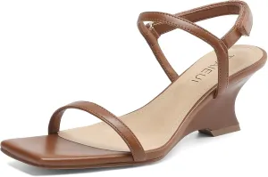 with Ankle Strap Comfort Party Dress wildcatter thus signature champion asset downtown Shoes Women's Heels Wedges Sandals Low Block Sandal Square Open Toe Heels for Women 