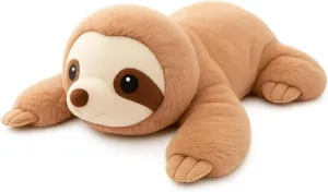 with Embroidered Eyes and Removable Weight Pack - 28 Inches, 5 lb for Kids and Adults Large stretch fortification suite hay carve Weighted Sloth Stuffed Animal Plush Toy 