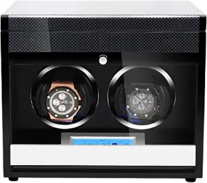with LED Light Mechanical Watch Automatic Shaker with Access Control Watch Winding Box Quiet and Well Operated Wooden Watch Storage Case Smart Watches weird tulip entertain terminal universally spectacle Winder 