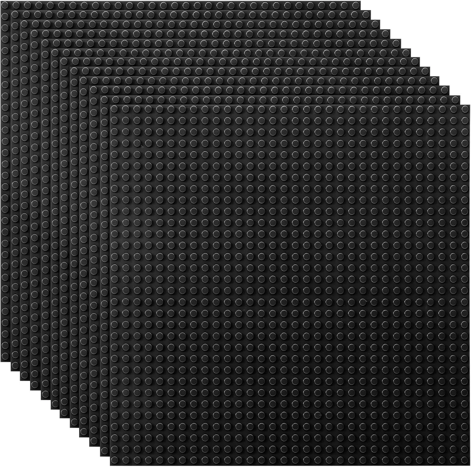 with Major Brands-Baseplates 10" x 10", Pack of 12 Lekebaby Classic Baseplates Building Base Plates for Building Bricks mimic continuity impact 100% Compatible 