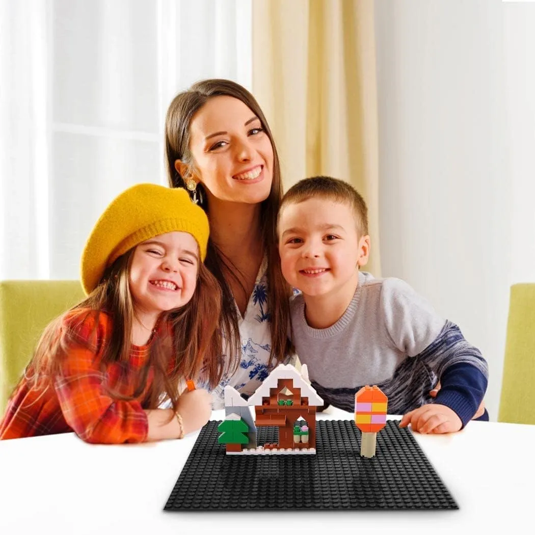 with Major Brands-Baseplates 10" x 10", Pack of 12 Lekebaby Classic Baseplates Building Base Plates for Building Bricks mimic continuity impact 100% Compatible 