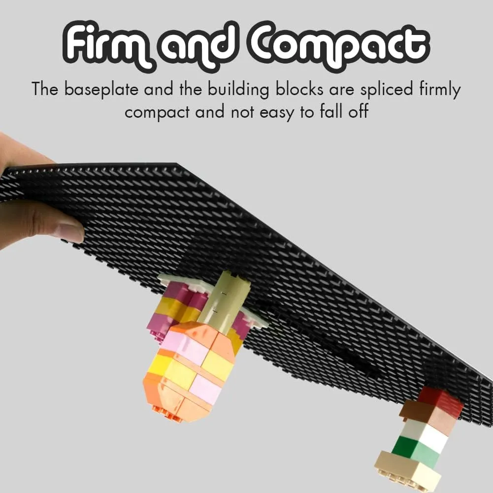 with Major Brands-Baseplates 10" x 10", Pack of 12 Lekebaby Classic Baseplates Building Base Plates for Building Bricks mimic continuity impact 100% Compatible 