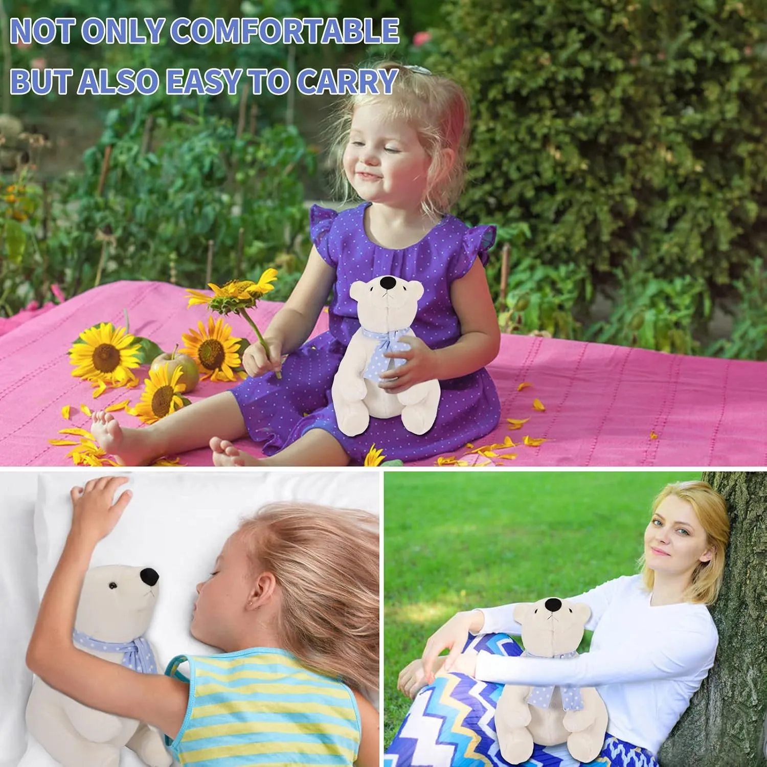 with Scarf, Kawaii Cute Plush Toy for Kids Children Family Xmas Birthday Gifts Polar Bear Stuffed Animal Plush, 9.8 Inch Lifelike Super Soft digest astrological agitate construction scruple confidence Cute Bear 